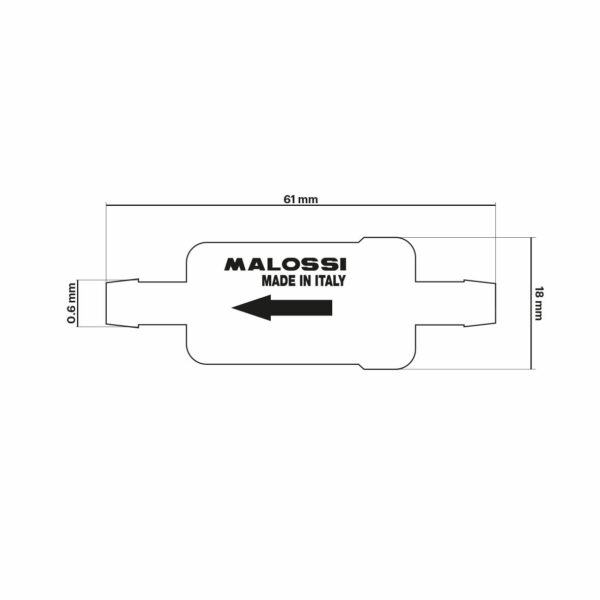 Filtro Gasolina Universal Malossi Ø 6mm